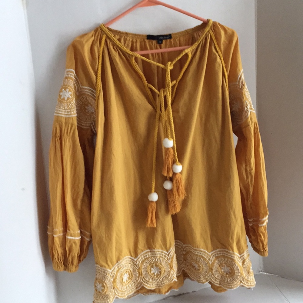 Linjia shop boho embroidered top